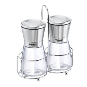 Set 2 rasnite condimente cu suport, "Edelstahl" - Westmark